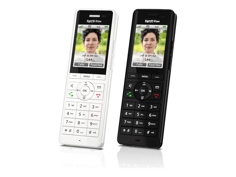 FRITZ FRITZFon X6 Schnurloses Telefon mit Anrufbeantworter schwarz