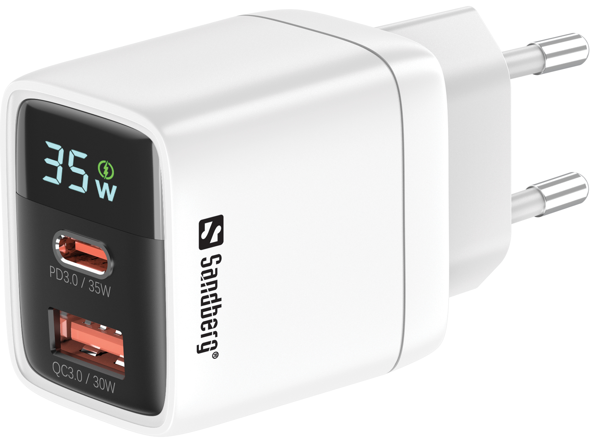 44152 SANDBERG 2in1 USB Ladegeraet dual
