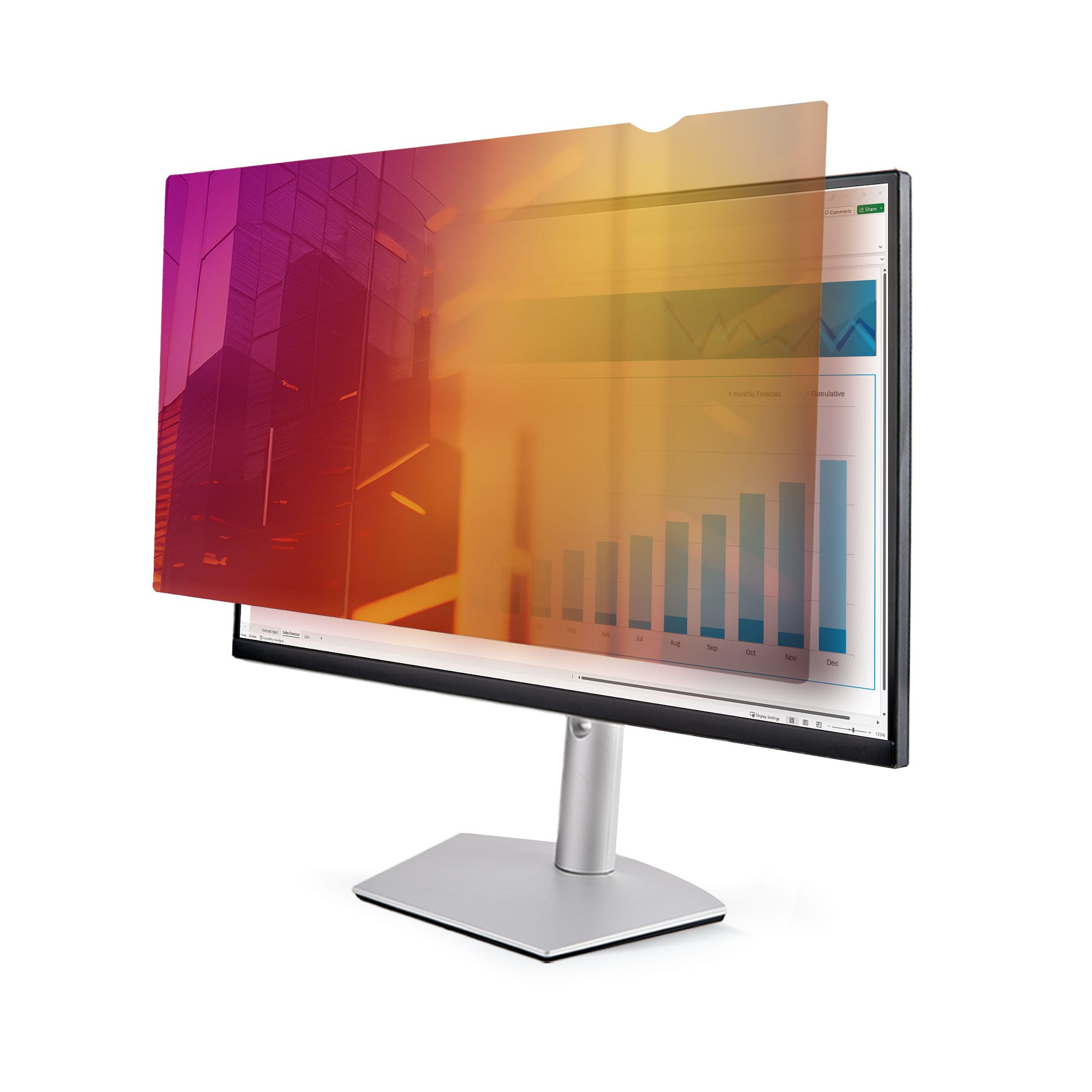 STARTECHCOM 60,45cm 23,8Zoll 169monitor Blickschutz Gold Zweiseitiger Blickschutzfilter mit Erhöhter Privatsphäre 30 Sicht