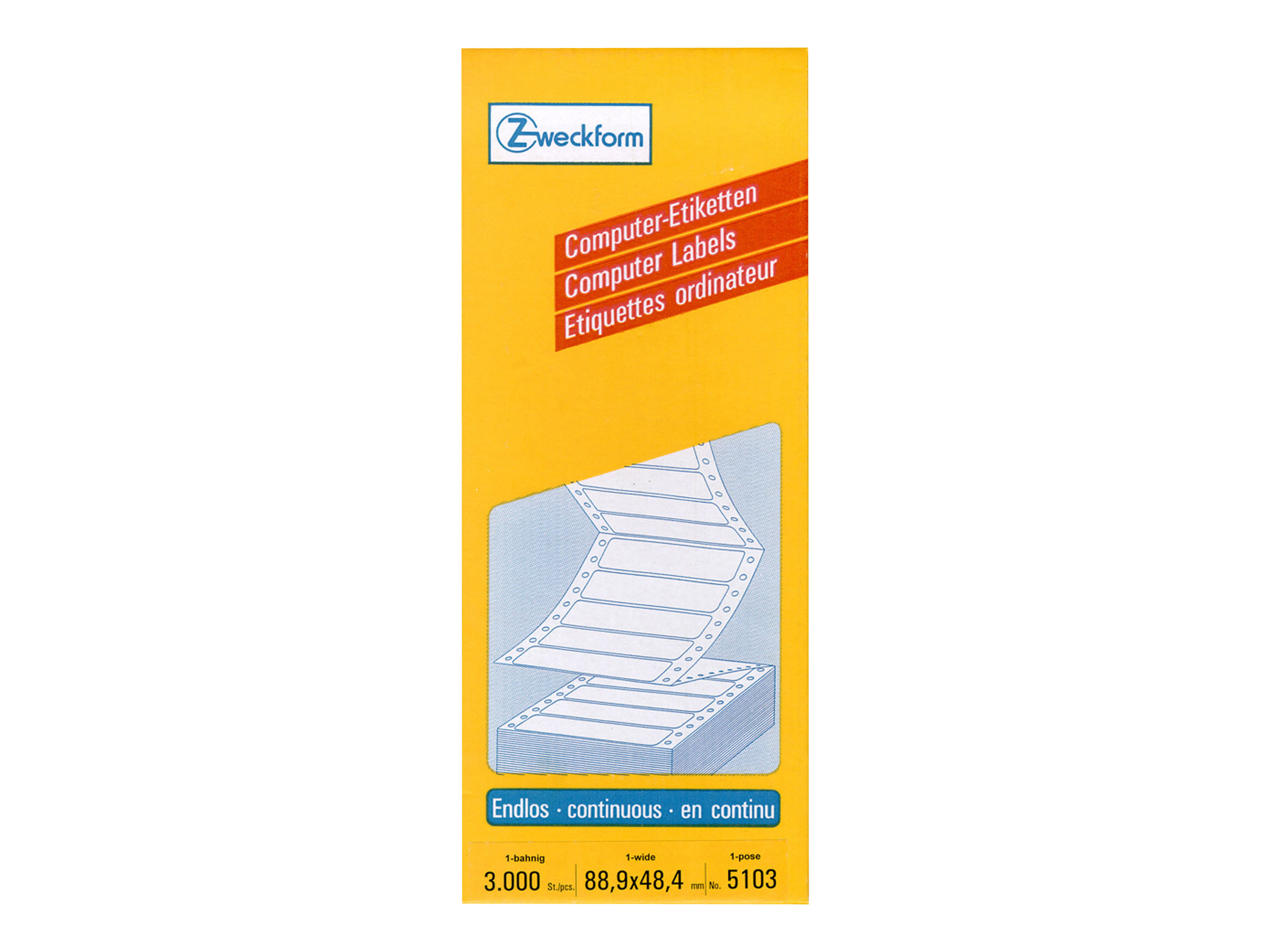 Avery Zweckform 5103 88,9 x 48,4 mm 3000 Stück Weiß
