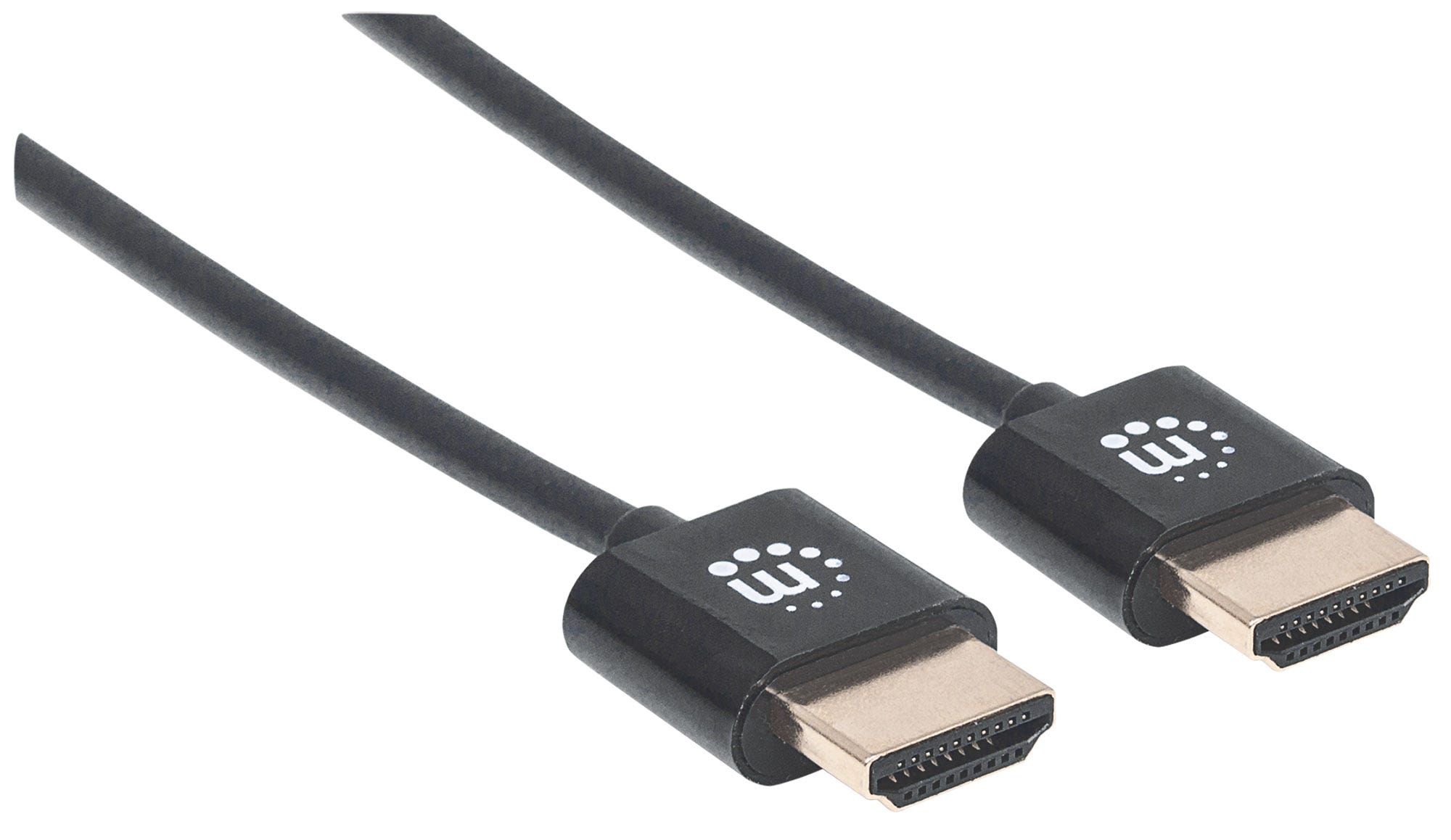 Manhattan HDMI-Kabel Ethernet ultradünn schwarz 0,5 m