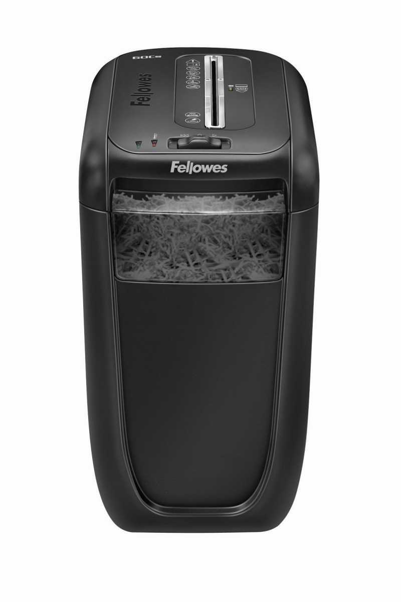 Fellowes Powershred 60Cs Aktenvernichter mit Partikelschnitt P-4, 4 x 40 mm, bis 10 Blatt, schwarz