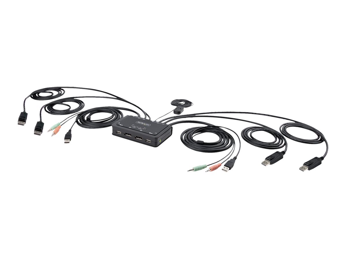 StarTech.com 2-Port Dual-Monitor DisplayPort KVM Switch 4K 60Hz
