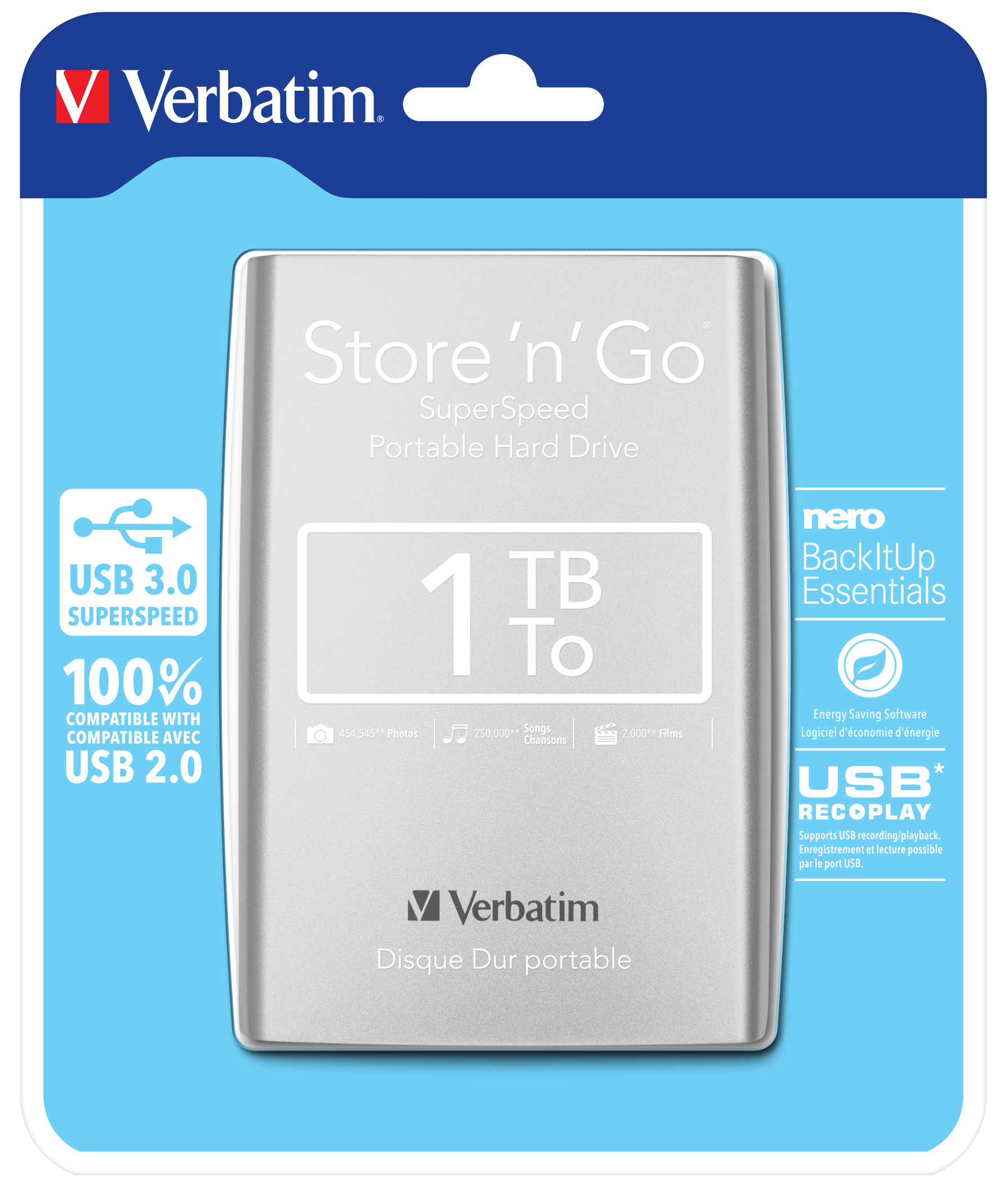 Verbatim Storen Go Portable 1TB USB 3.0