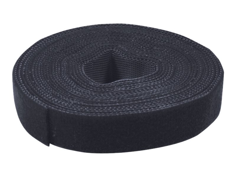 VALUE Klettband 10mm schwarz 25m