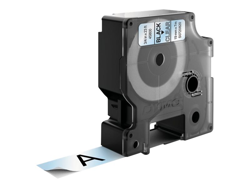 Dymo D1 Standard 19mm x 7m Schwarz auf Durchsichtig