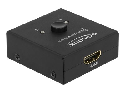 Delock HDMI Umschalter 2:1 4K 60 Hz bidirektional