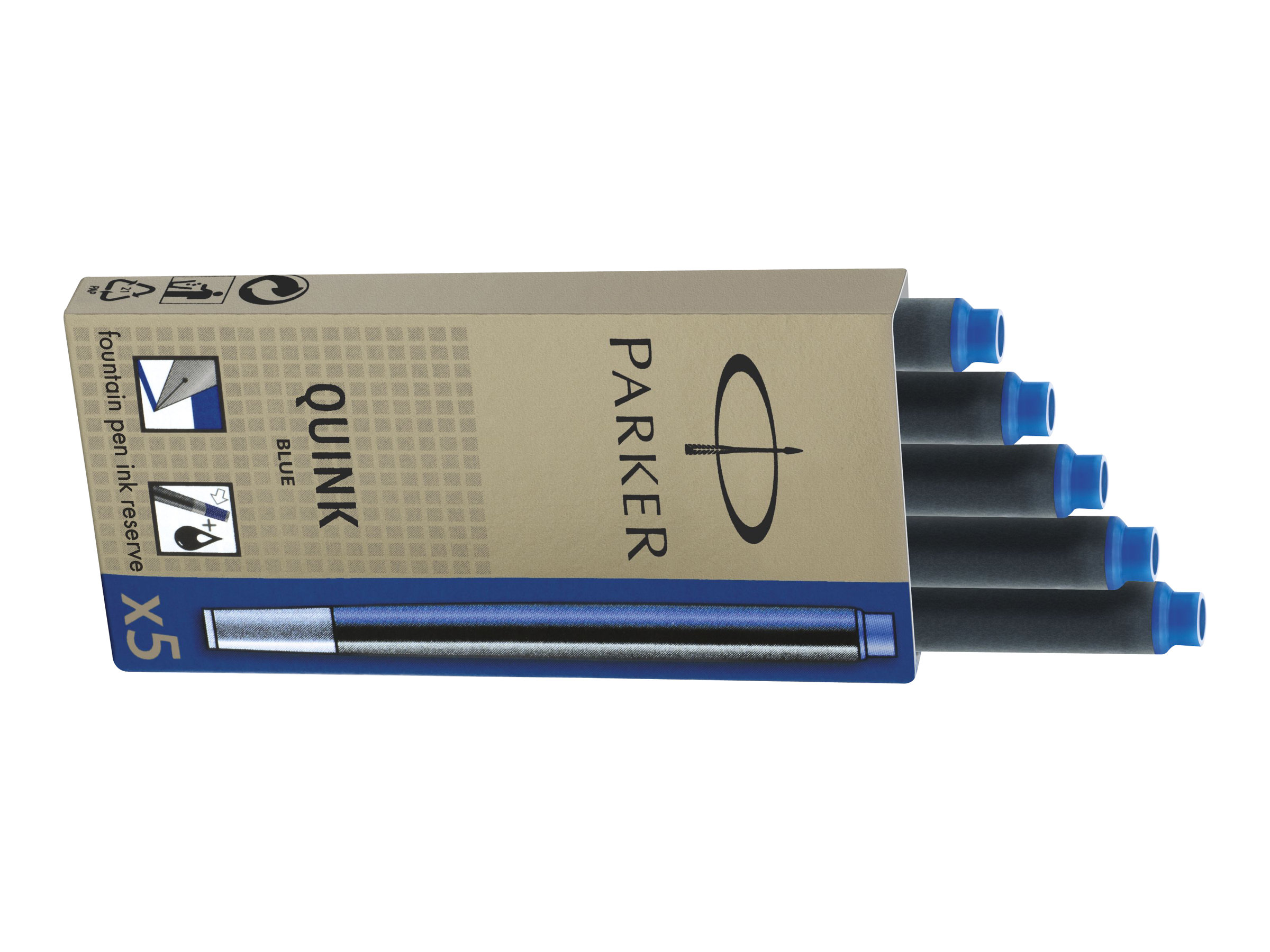 Parker Quink Tintenpatrone permanent blau