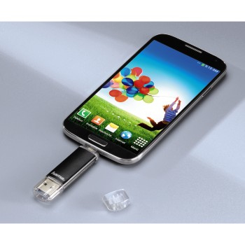 Hama FlashPen Laeta Twin schwarz 64 GB