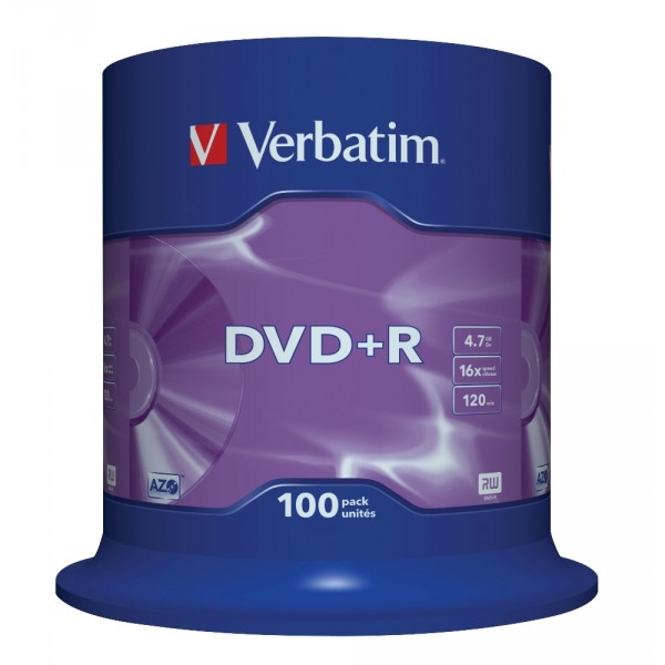 Verbatim DVD+R 4,7 GB 16x mattsilber