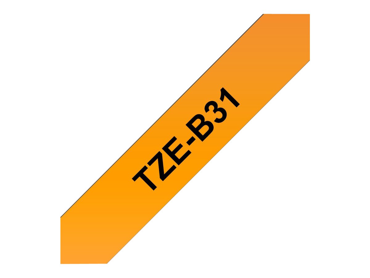 Brother TZe-B31 Schwarz auf Signalorange