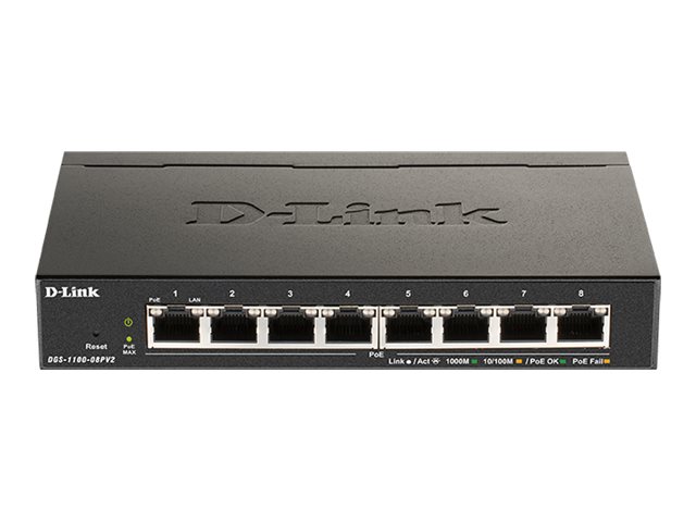 D-Link DGS-1100-08PV2 8-Port PoE Gigabit