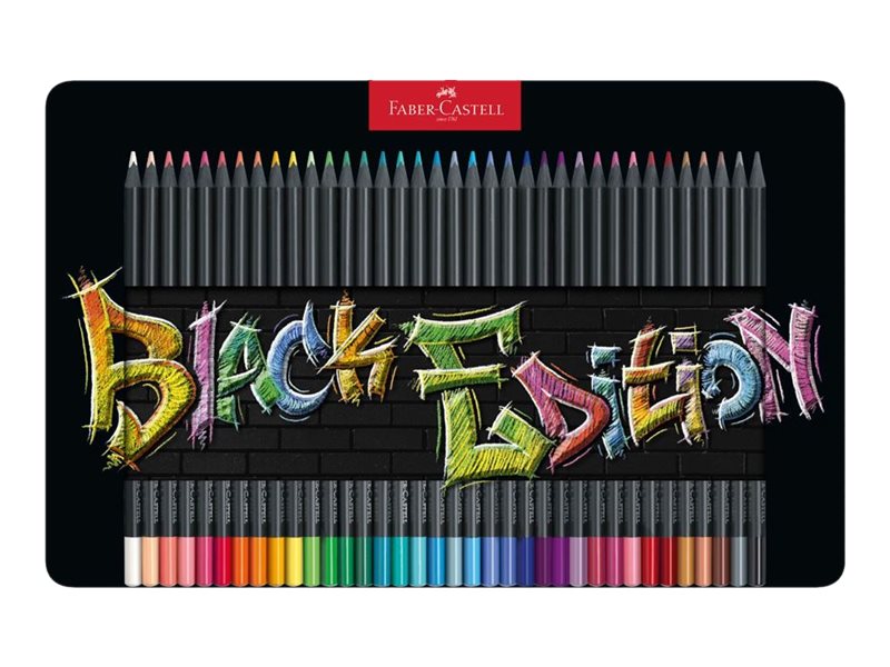FABER-CASTELL Black Edition Buntstifte farbsortiert