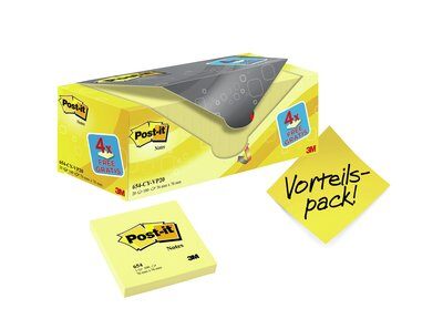 3M Post-it Notes Gelb 20 Blöcke