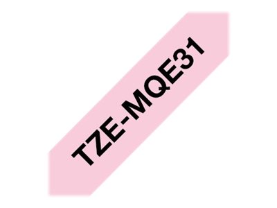 Brother TZe-MQE31 Schwarz auf Pastellrosa