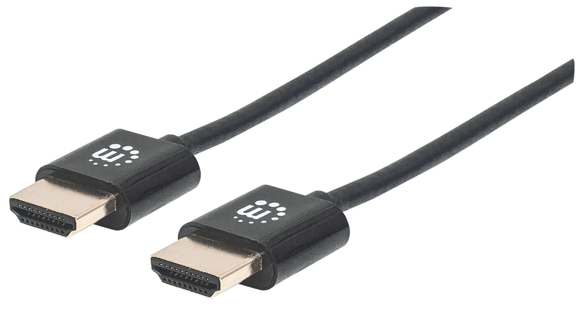 Manhattan HDMI-Kabel Ethernet ultradünn schwarz 0,5 m