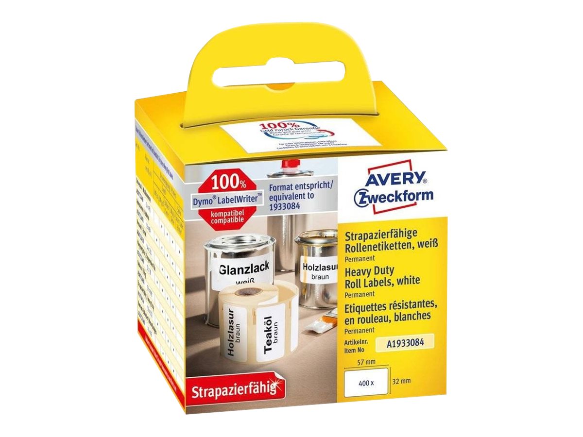 Avery Zweckform Etikettenrolle 57 x 32 mm 400 Stück weiß