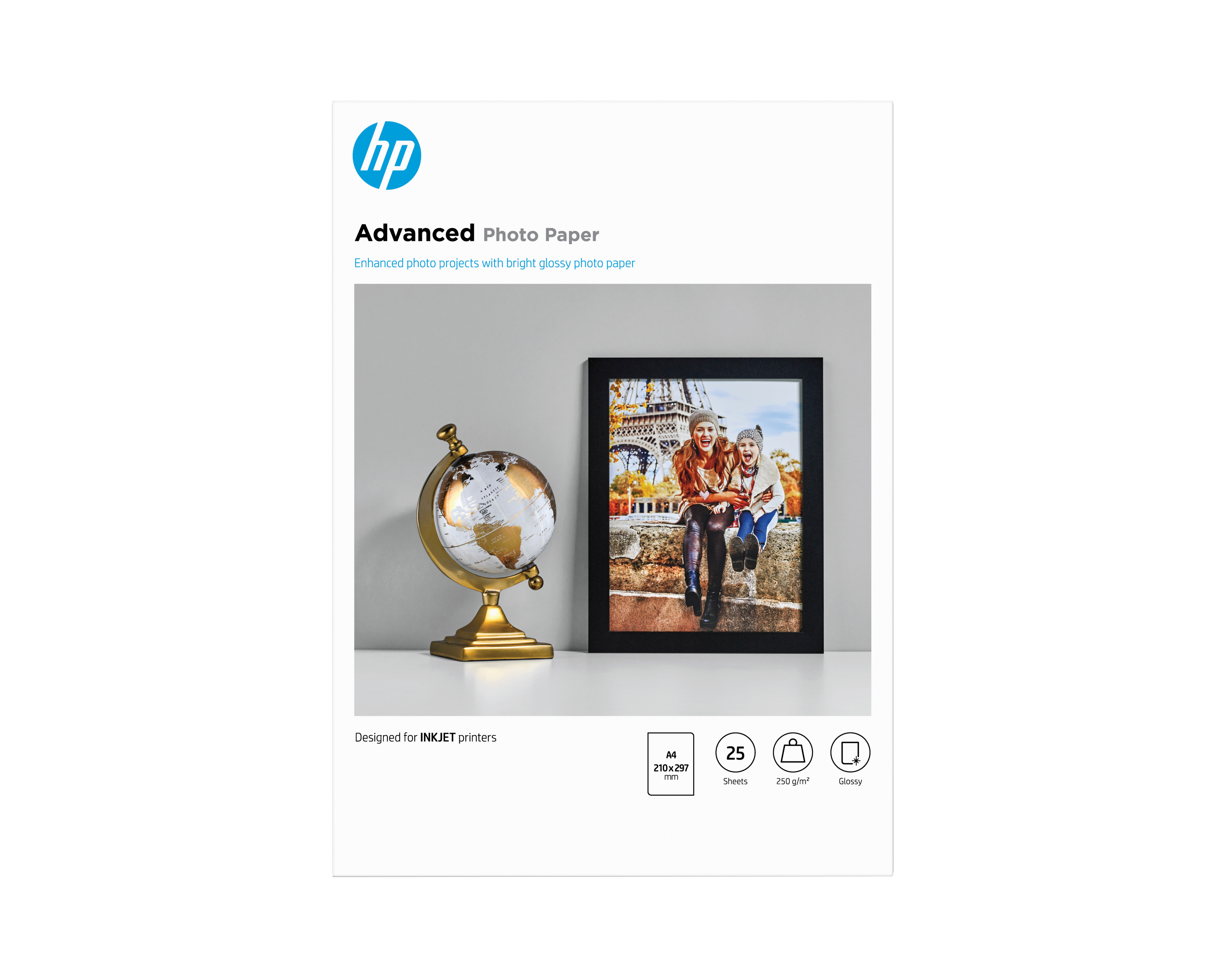 HP Fotopapier Q5456A A4 glänzend