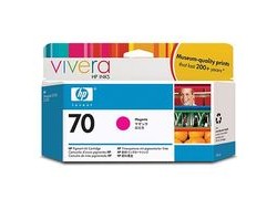HP 70 original Ink cartridge C9453A magenta standard capacity 130ml 1pack with Vivera Ink cartridge