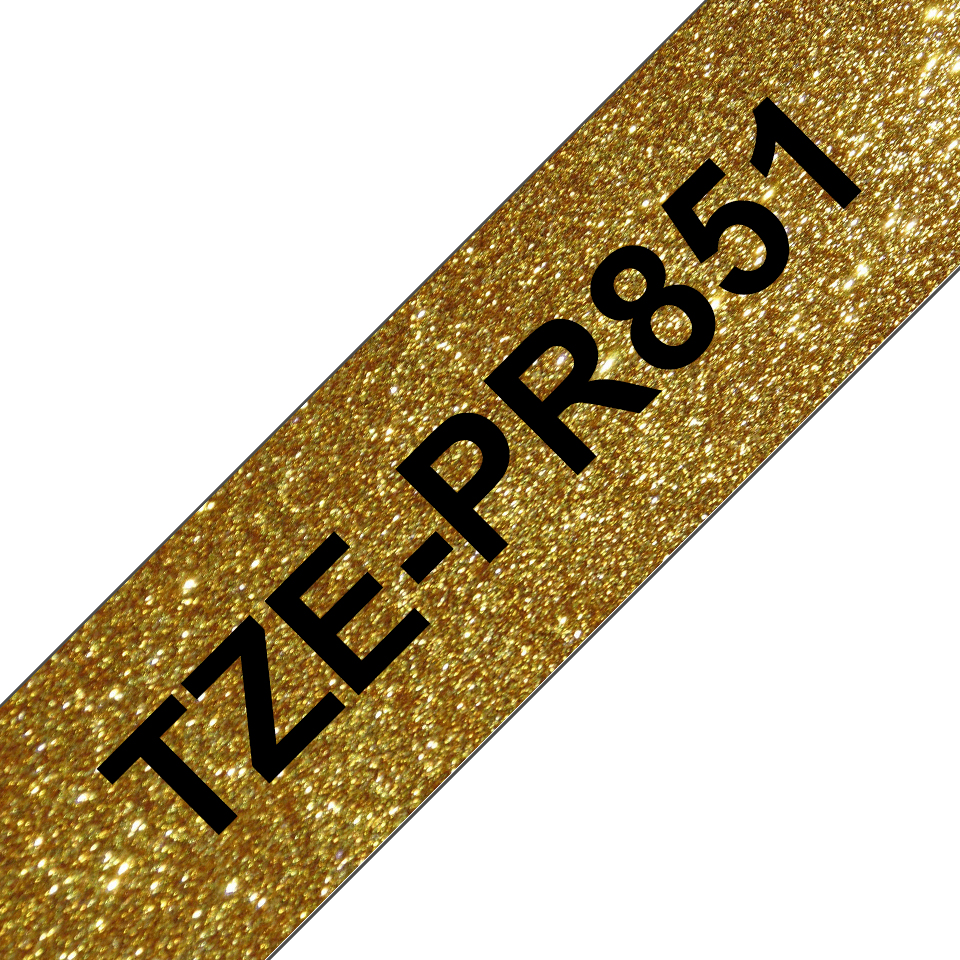 Brother TZe-PR851 Schriftbandkassette Premium Glitter Gold