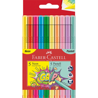 Faber-Castell Grip Filzstift Neon Pastell 10 Farben