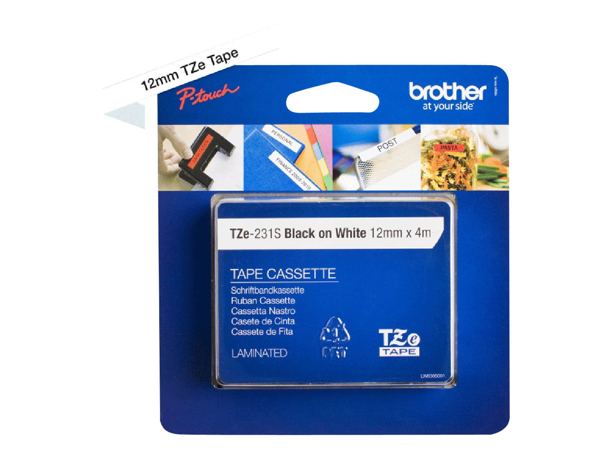 Brother TZe-231S2 Schriftband schwarz auf weiß