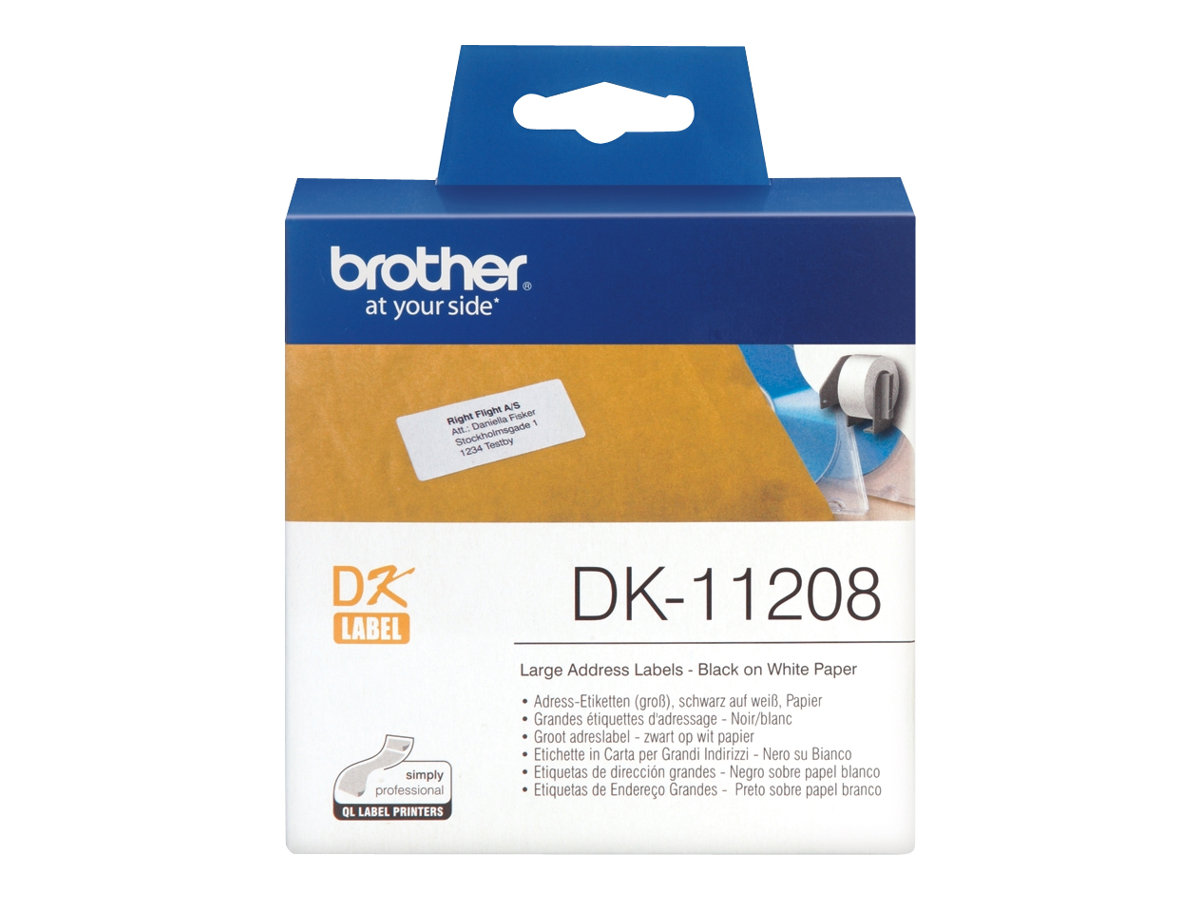 Brother DK-11208 Adressetiketten Schwarz-Weiß