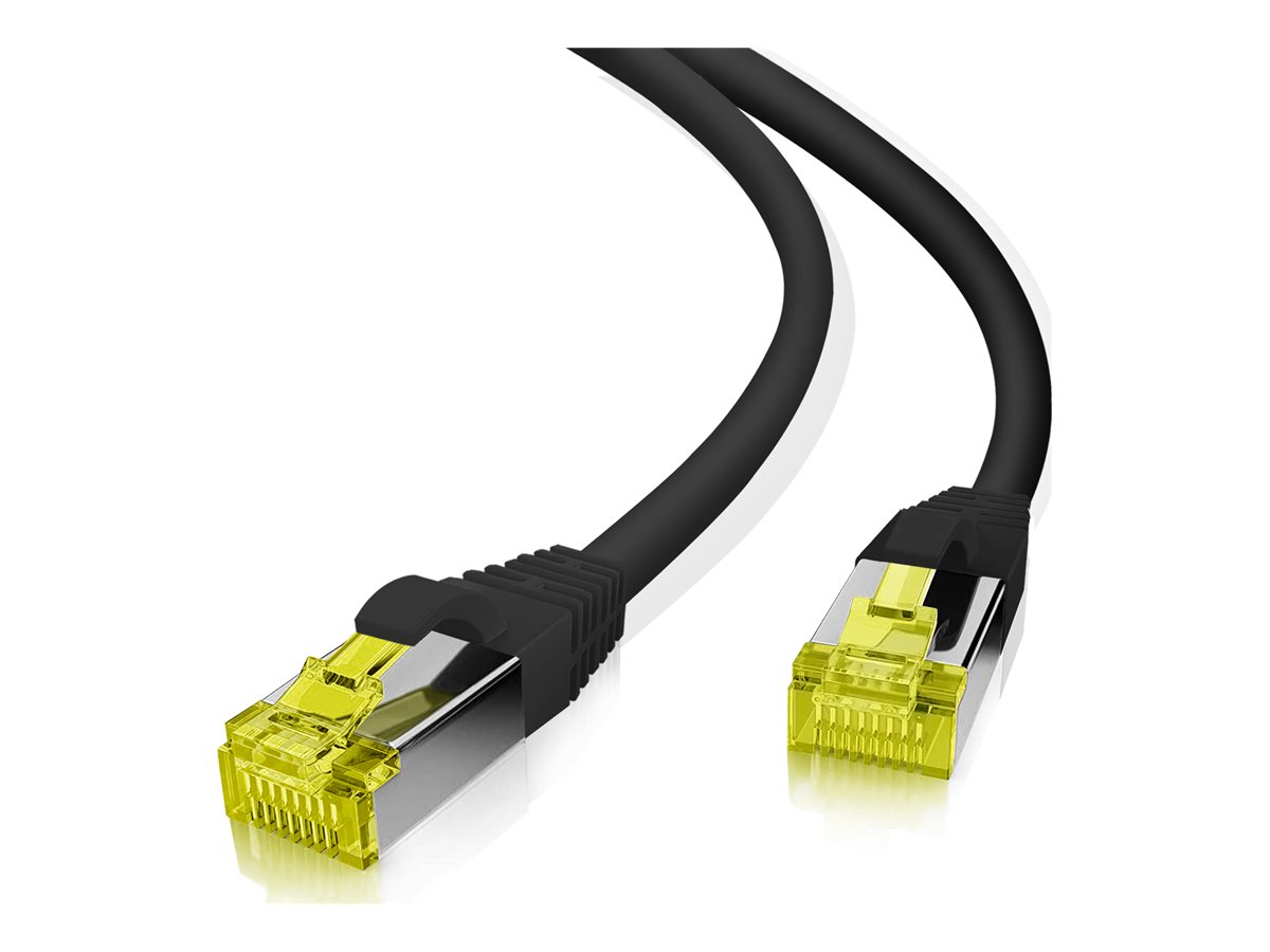 helos Patchkabel Cat 6a Superflex SFTP Cat 7 Rohkabel schwarz 1m AWG267 GHMT