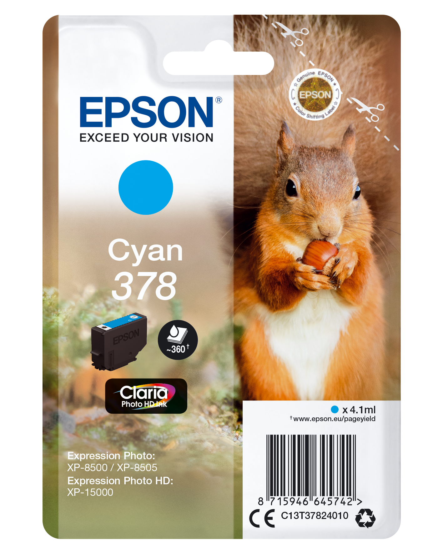 EPSON 378T37824 cyan Druckerpatrone