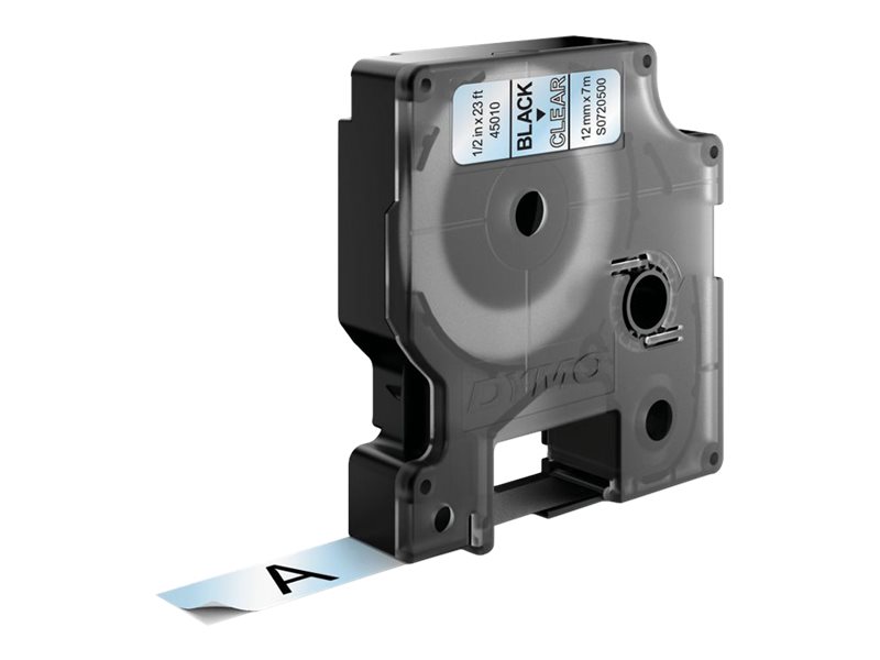 Dymo D1 12mm Schwarz auf Transparent