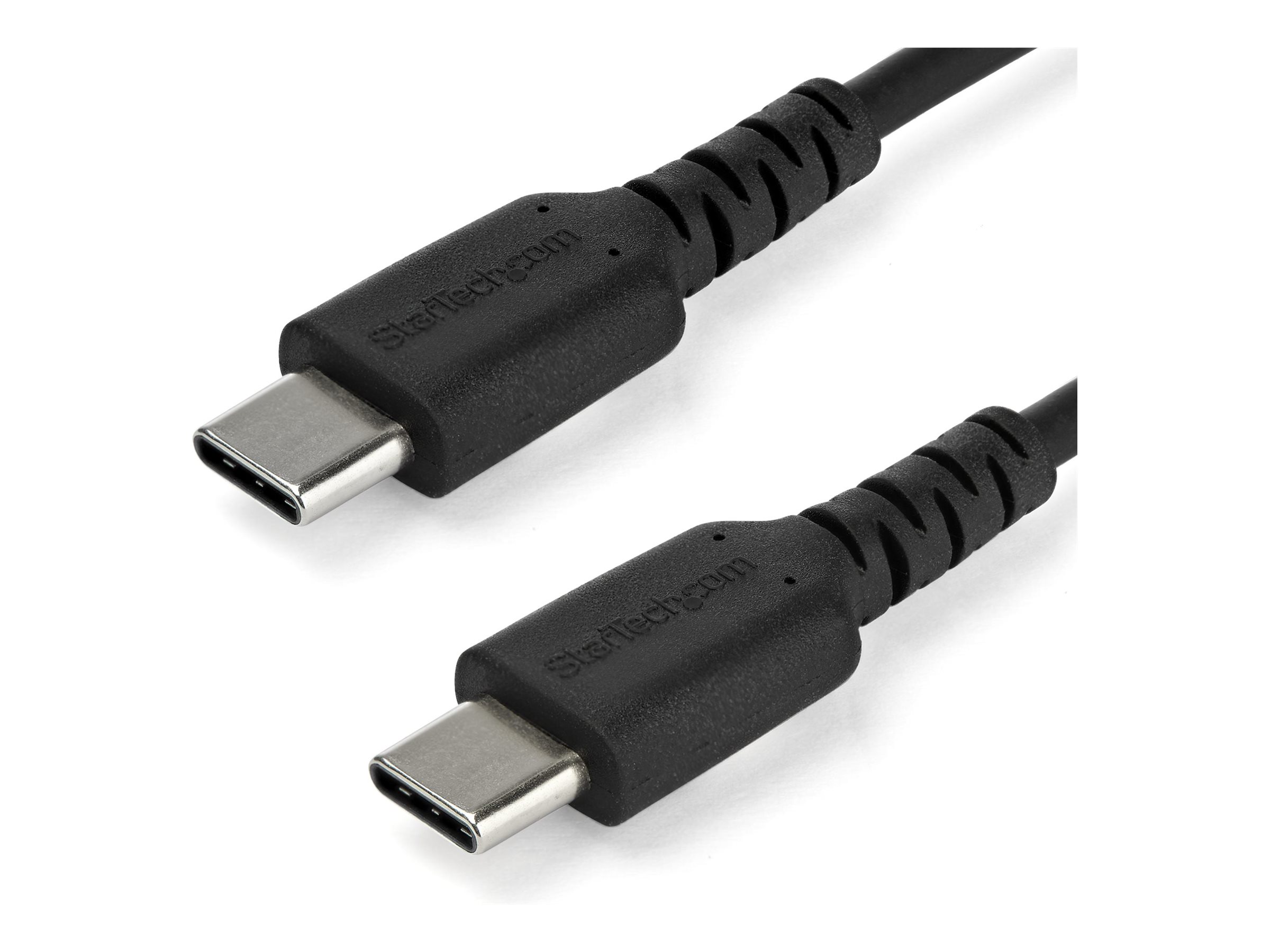 STARTECHCOM RUSB2CC2MB USBC Kabel 2m hochwertiges USB 20 TypC Datenübertragungs und Ladekabel StSt Schwarz