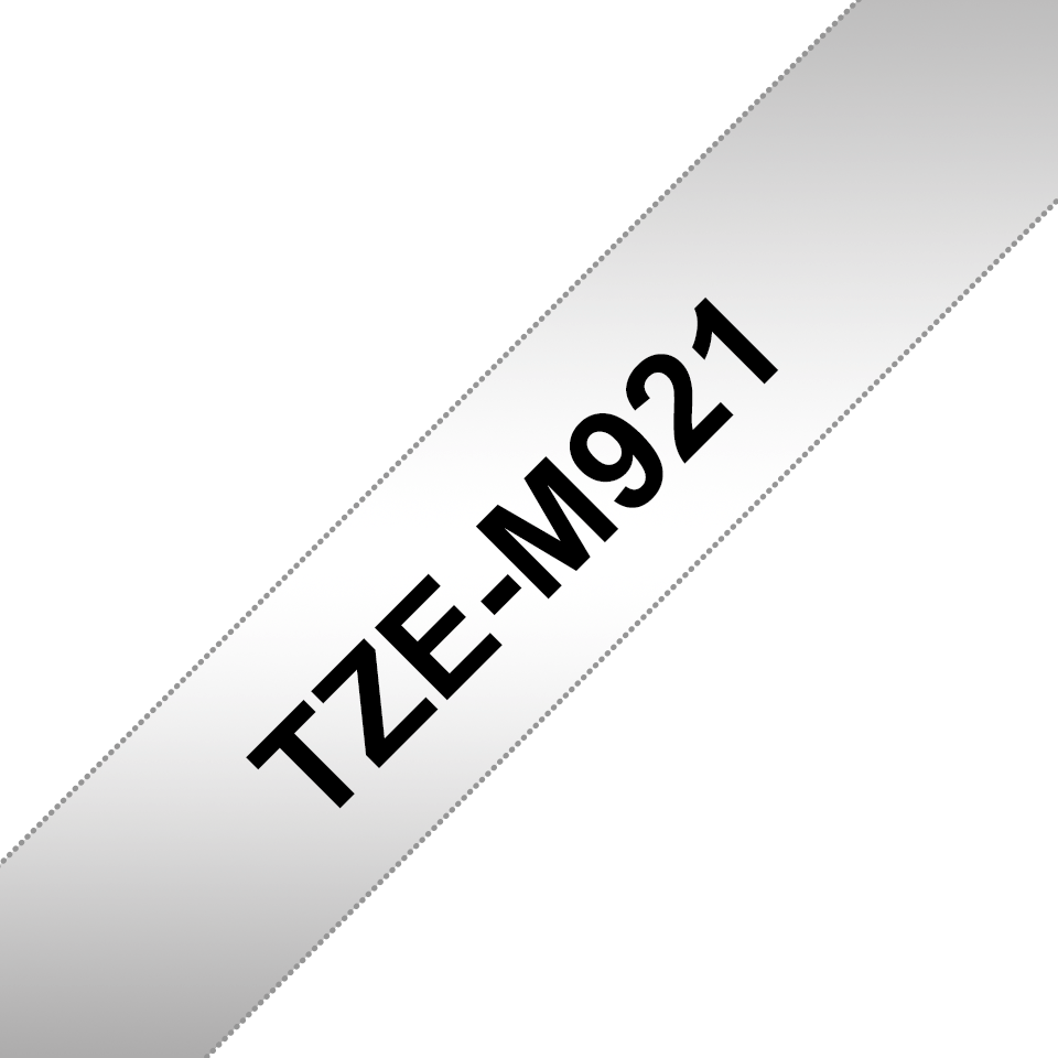 Brother TZe-M921 Schwarz auf Silber matt