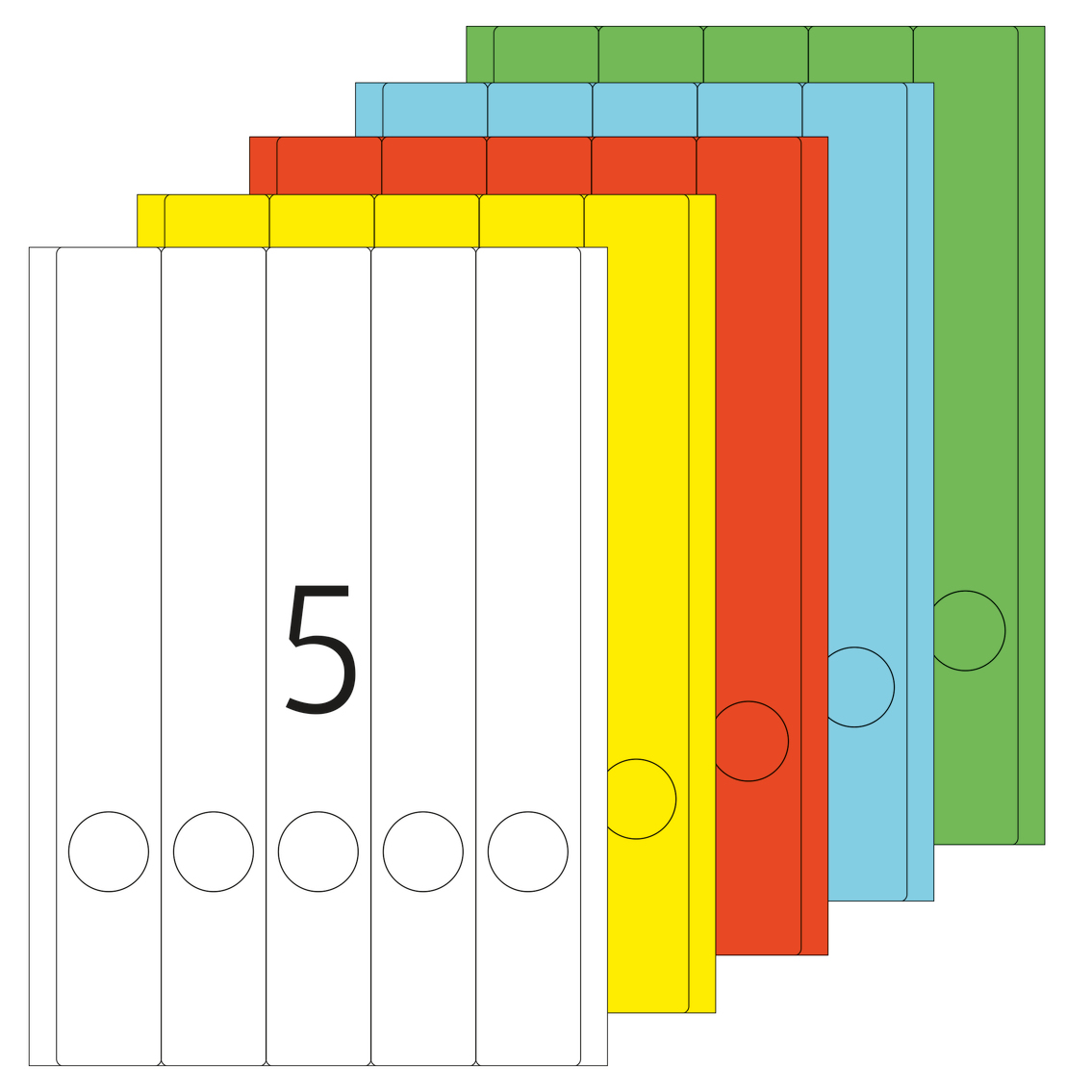HERMA Special Ordneretiketten 38 x 297 mm weiß