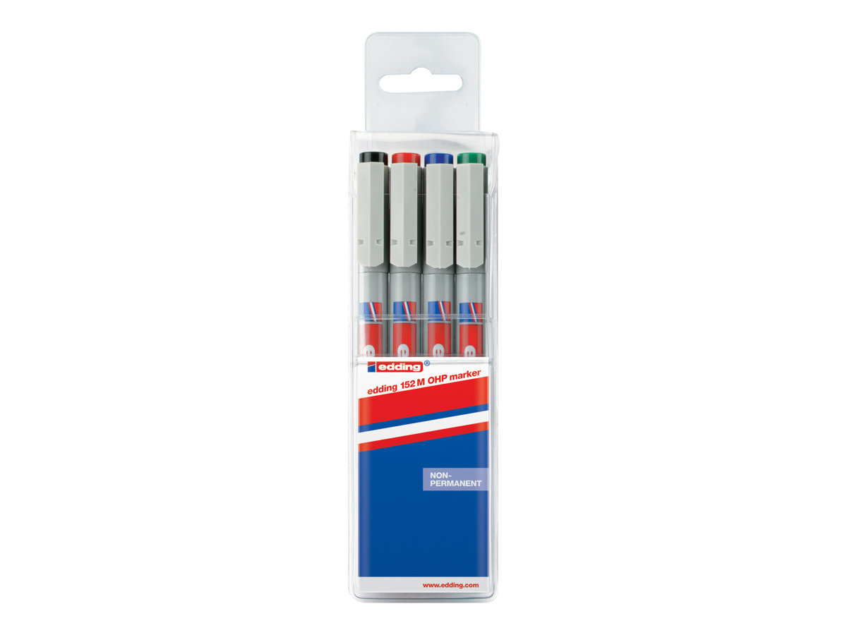 Edding 152 Folienstifte-Set non-permanent 4 Stück