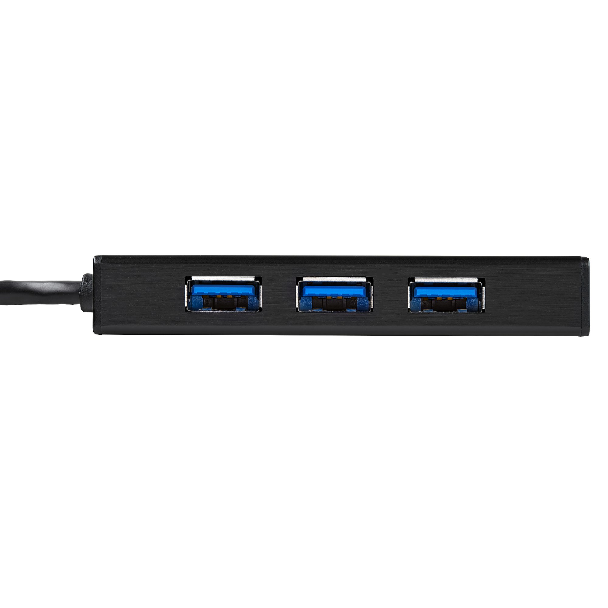 StarTech.com 3 Port USB 3.0 Hub mit Gigabit Ethernet Adapter aus Aluminum - Kompakter USB3 Hub mit GbE - Hub - 3 Anschlüsse