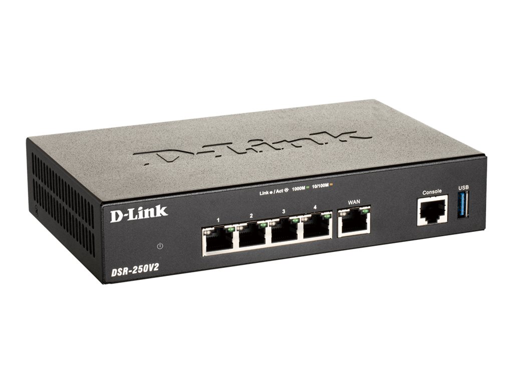 DLINK DSR250V2 Wireless VPN Security Router bis zu 200 Mbits Firewall bis zu 950 Mbits FailoverLoadBalancingModus