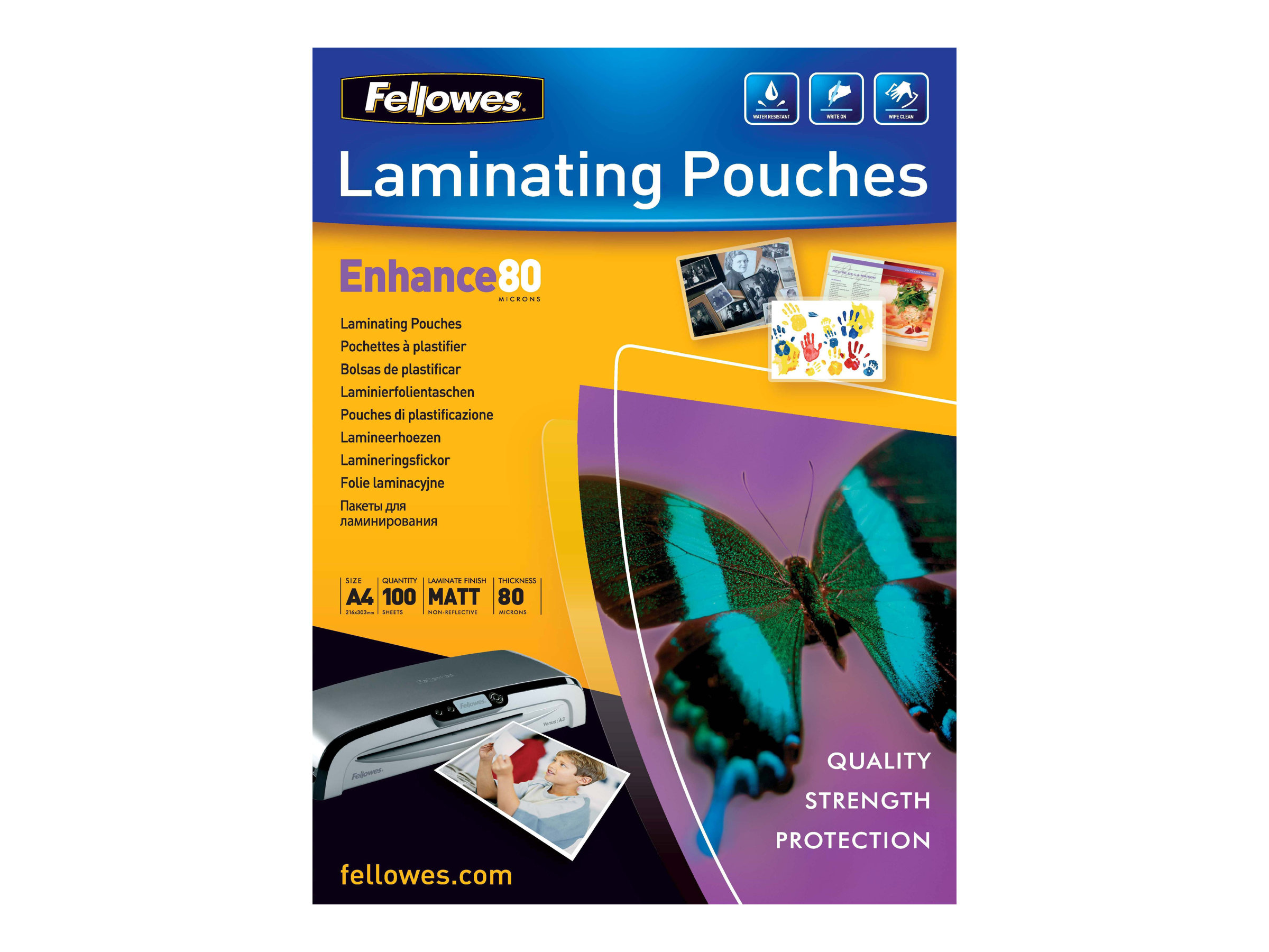 Fellowes Capture Laminierfolie A4 80 Mikron glänzend