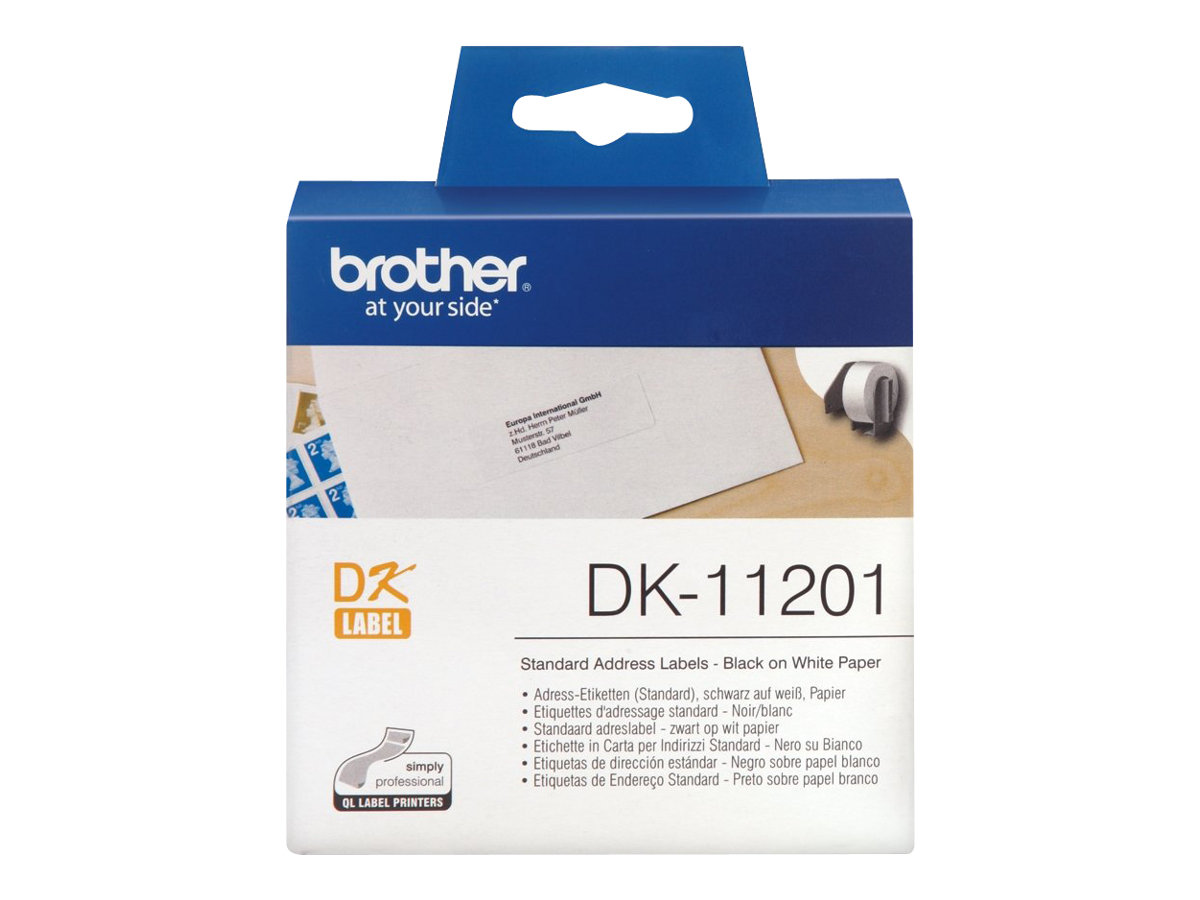 Brother DK-11201 Adressetiketten Schwarz-Weiß 29x90mm