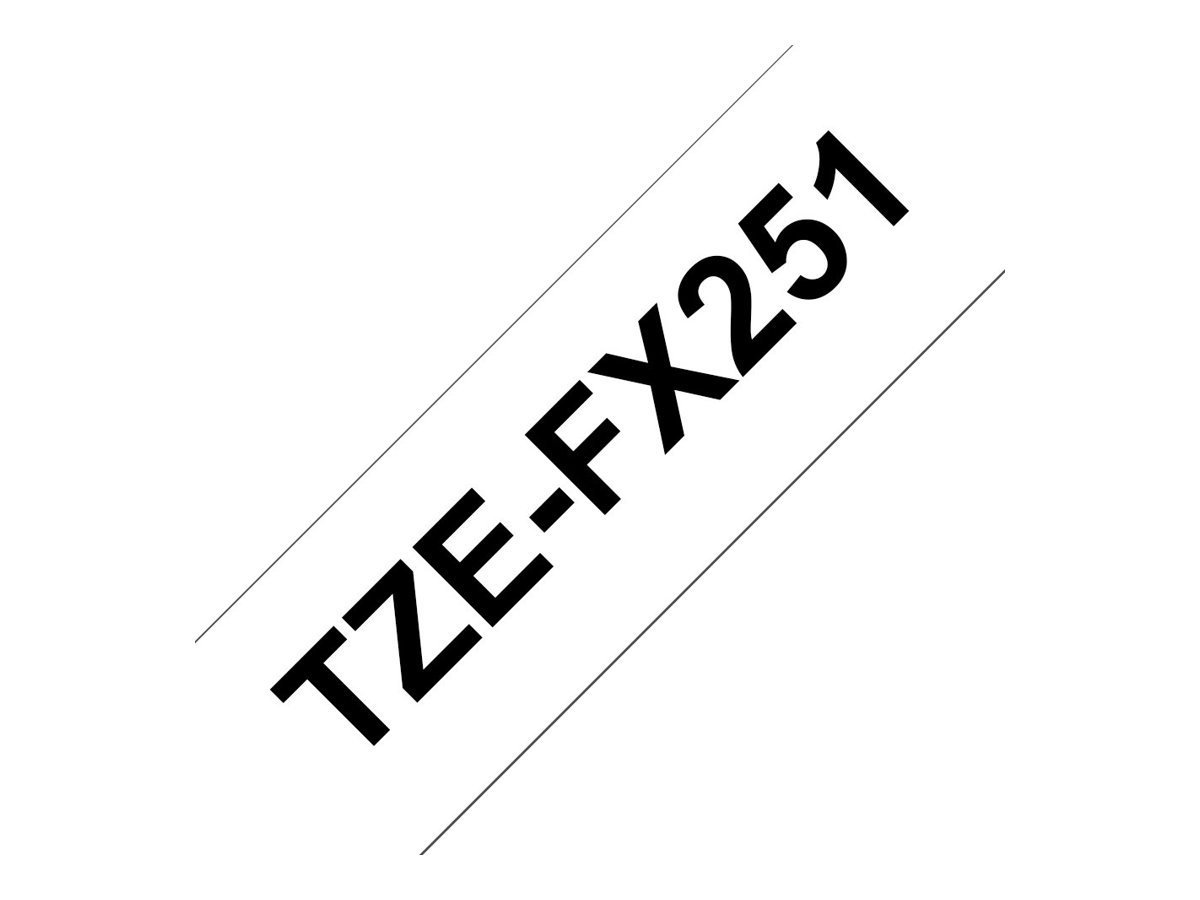 Brother TZe-FX251 Schwarz auf Weiß flexibel