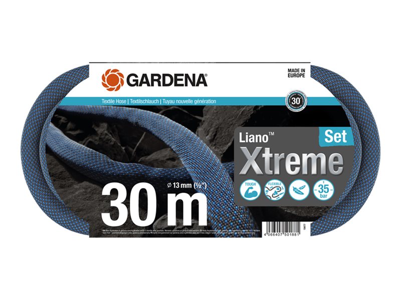 Gardena Liano Xtreme Schlauch-Set 30 m mit Wasserstopp