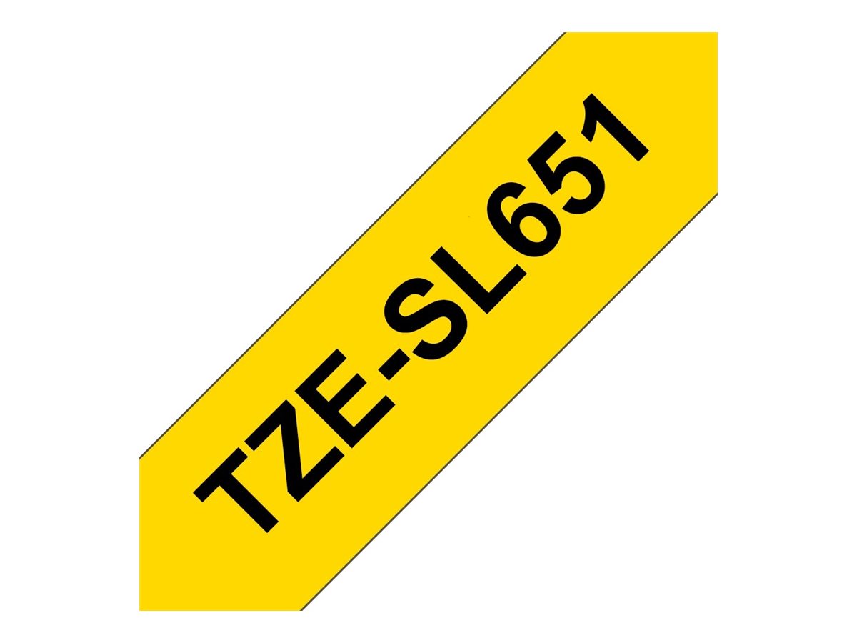 Brother TZe-SL651 Schwarz auf Gelb