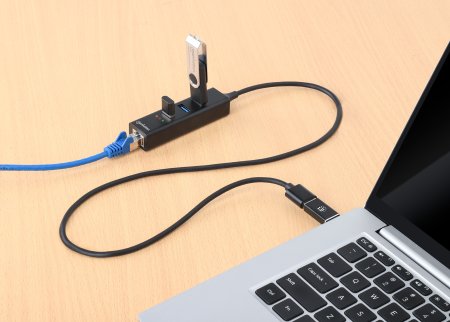 Manhattan USB-C/A Kombo-Hub Netzwerkadapter