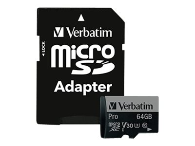Verbatim PRO MicroXC 64GB 90MB/s Adapter