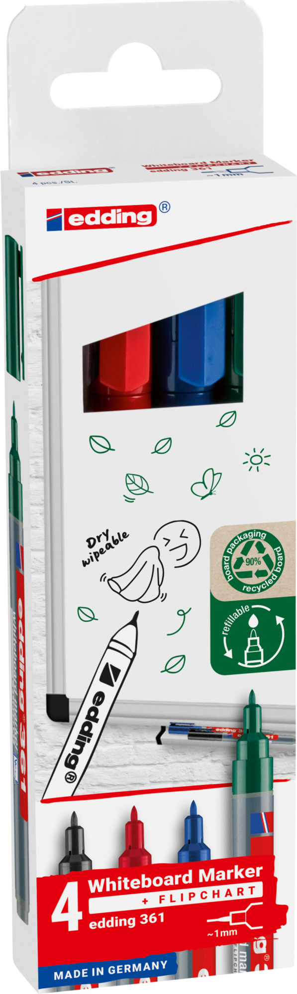 Edding 361 Whiteboard-Marker farbsortiert 1,0 mm