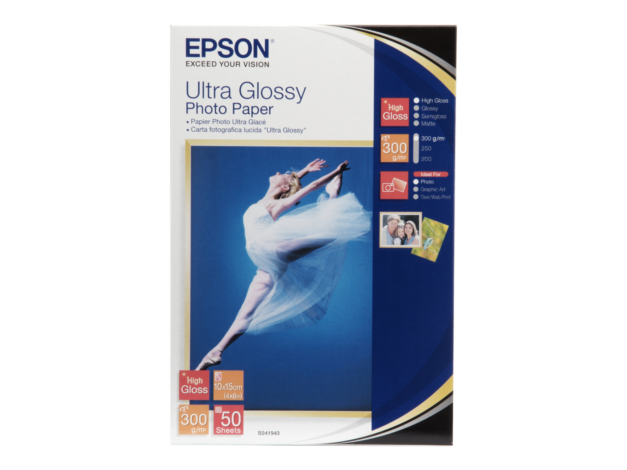 EPSON Fotopapier S041943 10,0 x 15,0 cm hochglaenzend 300 gqm 50 Blatt