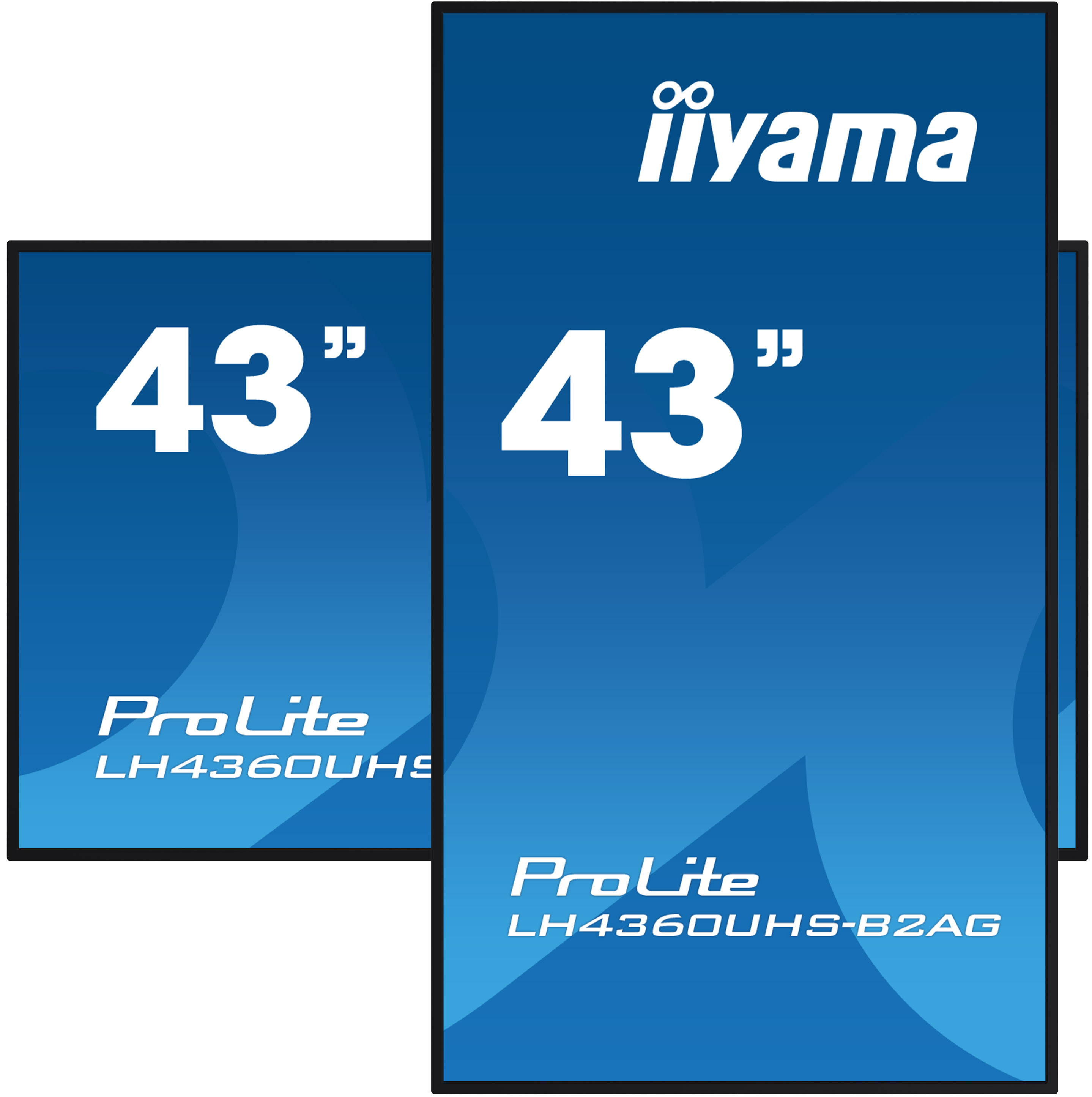IIYAMA LH4360UHSB2AG 109,22cm 43Zoll 3840x2160 UHD VA panel Haze 25perc 500cdm Landscape and Portrait Wallmount Included