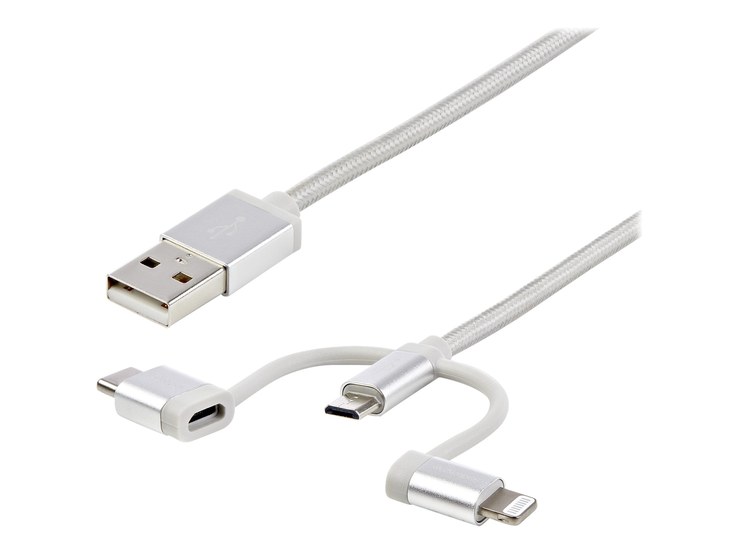 StarTech.com USB Lightning Kabel 1m geflochten Silber