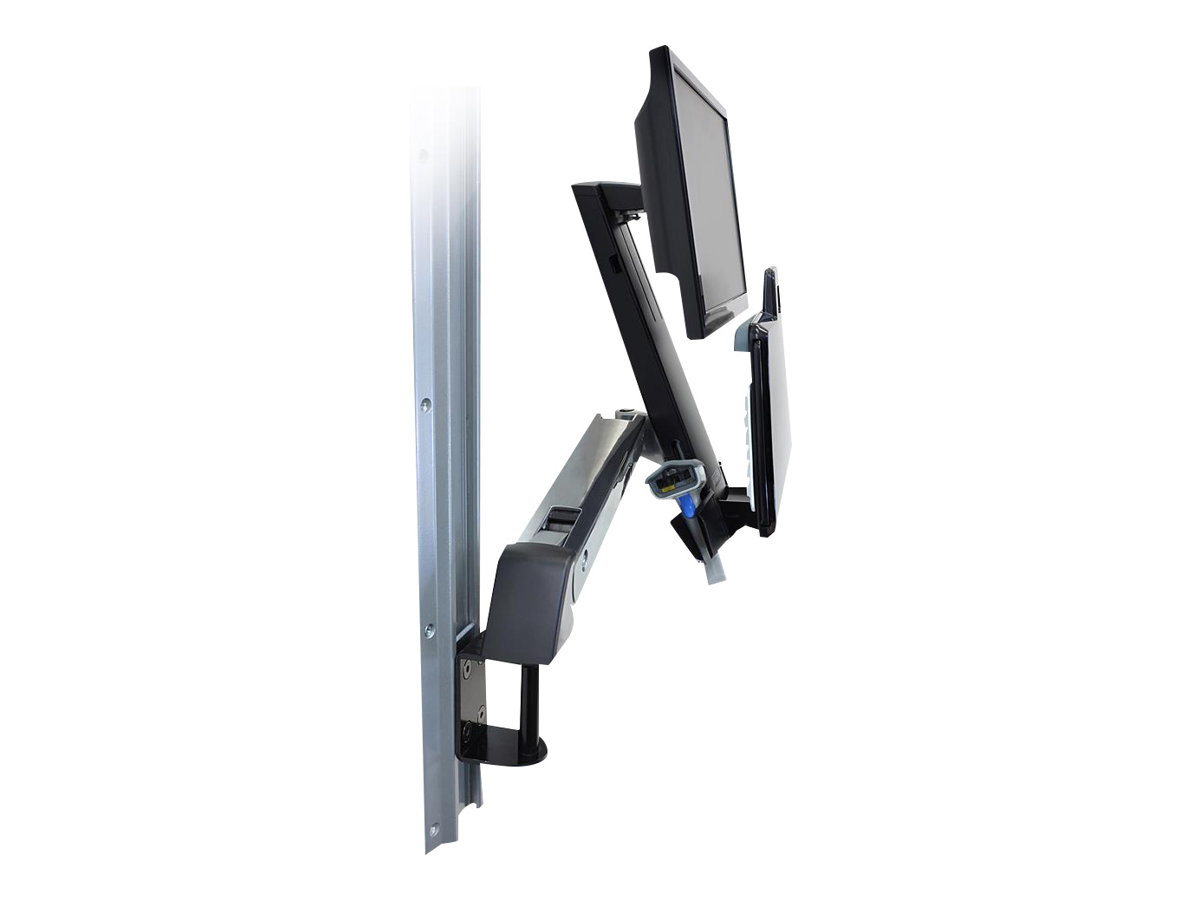 ERGOTRON StyleView SitStand Combo Arm mit Ablageflaeche Wandmontage LCD bis 61cm 24Zoll bis 13,2kg Anhebung bis 64cm