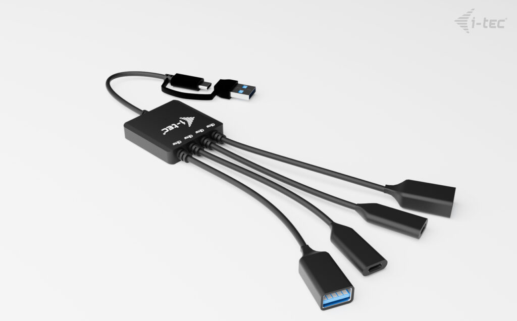 I-TEC Hub USB-C/USB-A 4‑Port 2 × USB‑C 3.2 Gen 1 2 × USB‑A 3.2 Gen 1