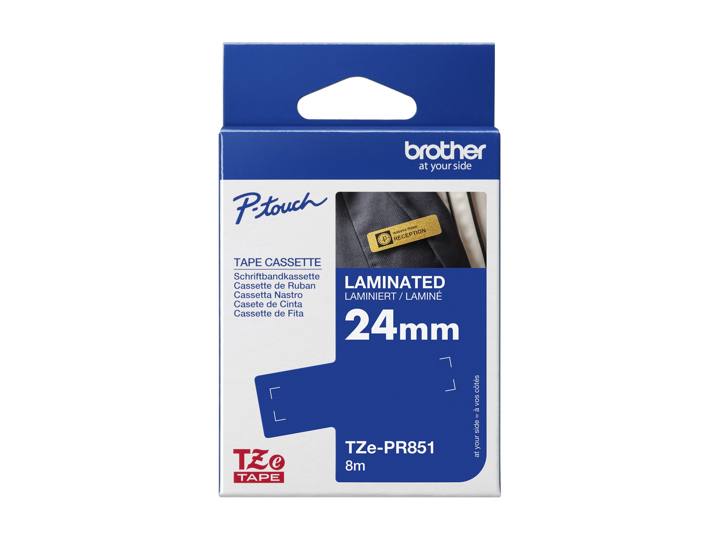 Brother TZe-PR851 Schriftbandkassette Premium Glitter Gold
